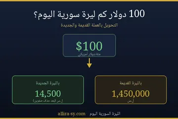 100 دولار كم ليرة سورية اليوم؟ دليل التحويل بالعملة القديمة والجديدة